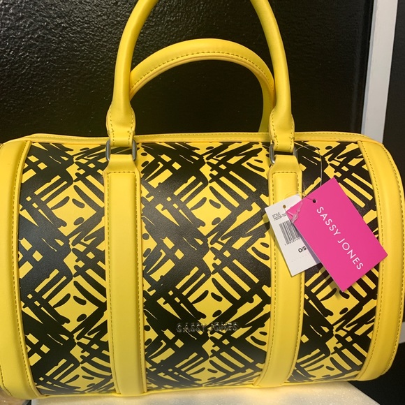 Sassy Jones yellow graffiti‎ bag NWT - Picture 1 of 16